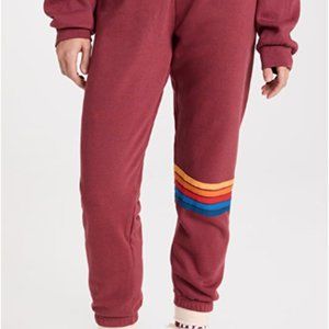 Aviator Nation Rainbow Stitch Jogger Sweatpants